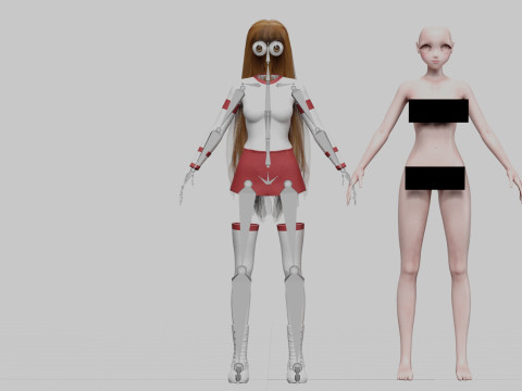 Cute teen girl V37425 Modello 3D