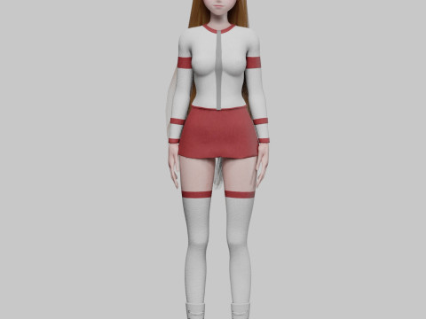 Cute teen girl V37425 Modello 3D