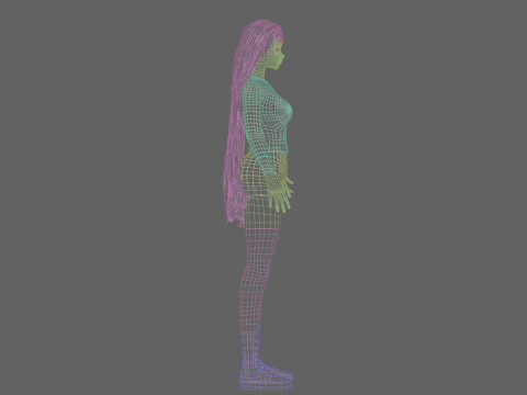 Cute teen girl V37425 Modello 3D