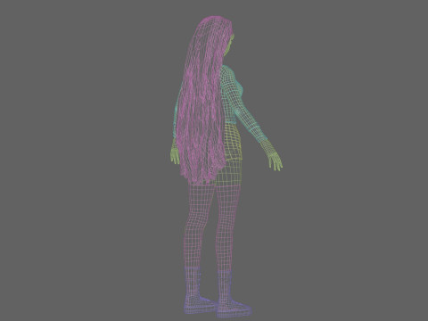 Cute teen girl V37425 Modello 3D