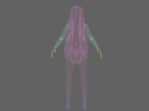 Cute teen girl V37425 Modello 3D