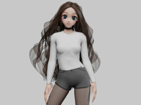 प्यारी युवा लड़की V42741 3D मॉडल
