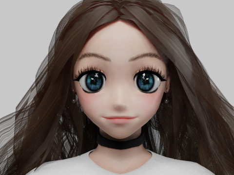 Cute Young girl V42741 3Dモデル