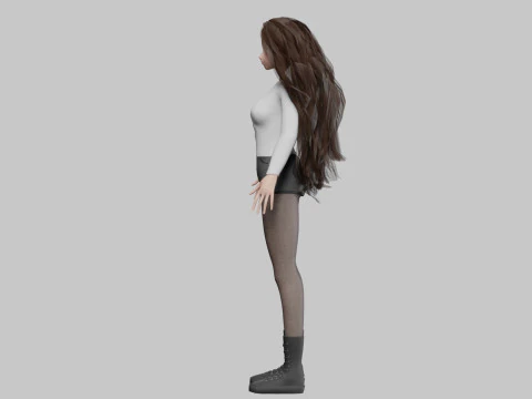 Cute Young girl V42741 3D Model