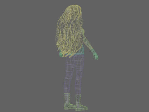 Cute Young girl V42741 3D Model