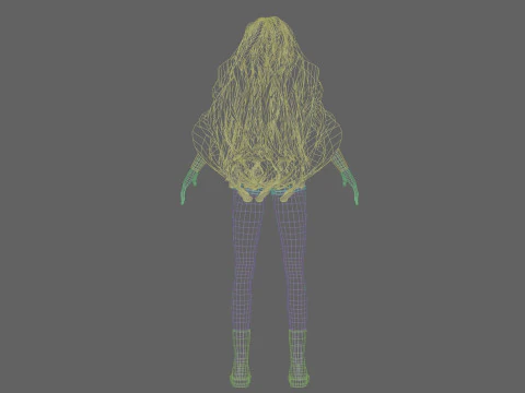Cute Young girl V42741 3D Model
