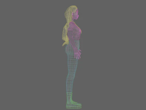 Standard anime girl V40580 3D Model