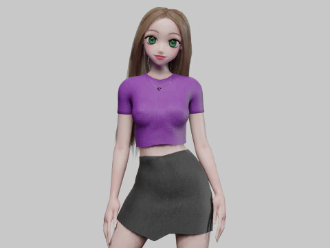 Standard Basic girl V33852 3D Model
