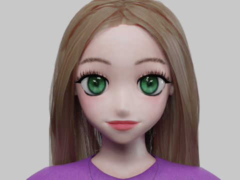 Standard Basic girl V33852 3D 모델