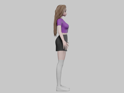 Standard Basic girl V33852 3D 모델