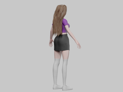 Standard Basic girl V33852 3D 모델