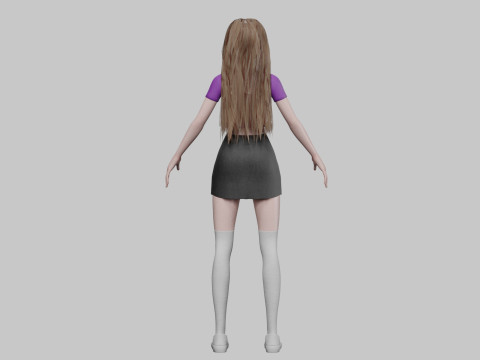 Standard Basic girl V33852 3D 모델