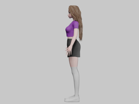 Standard Basic girl V33852 3D 모델