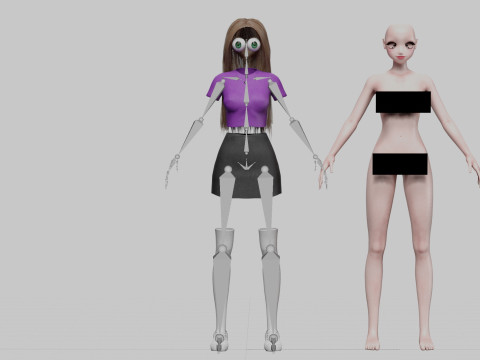 Standard Basic girl V33852 3D 모델