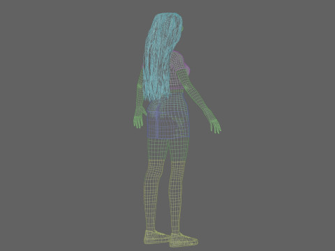 Standard Basic girl V33852 3D 모델