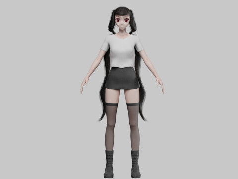 Standard cute girl V28829 3Dモデル