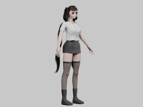 Standard cute girl V28829 3Dモデル