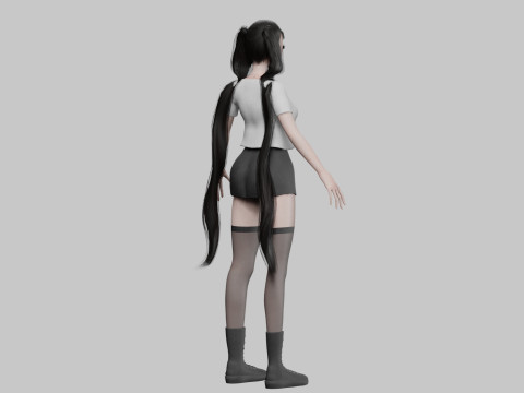 Standard cute girl V28829 3Dモデル