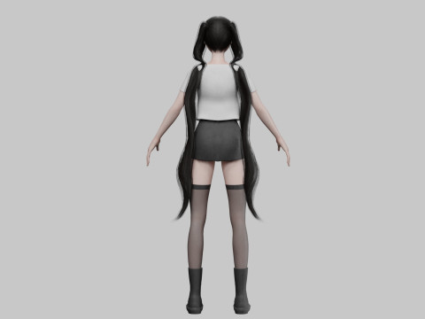 Standard cute girl V28829 3Dモデル