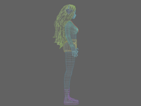 Stylized anime girl V44500 3D-Modell