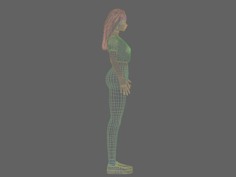 Sweet anime girl V31709 3D Model