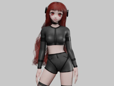 Sweet Basic girl V44369 3D Model