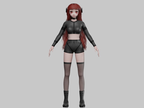 Sweet Basic girl V44369 3D Model