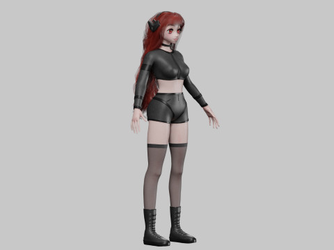 Sweet Basic girl V44369 3D Model