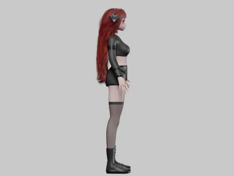 Sweet Basic girl V44369 3D Model