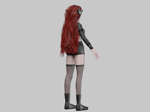Sweet Basic girl V44369 3D Model