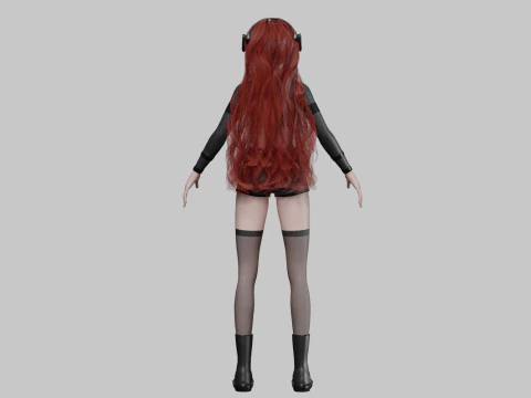 Sweet Basic girl V44369 3D Model