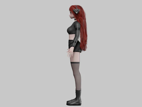 Sweet Basic girl V44369 3D Model