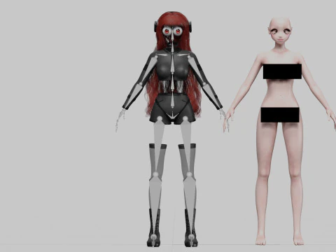 Sweet Basic girl V44369 3D Model