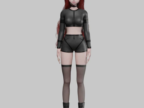 Sweet Basic girl V44369 3D Model