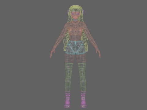 Sweet Basic girl V44369 3D Model
