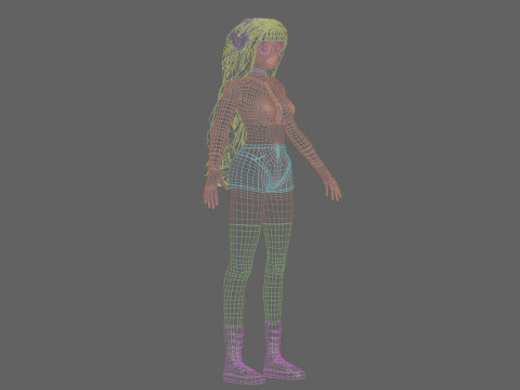 Sweet Basic girl V44369 3D Model