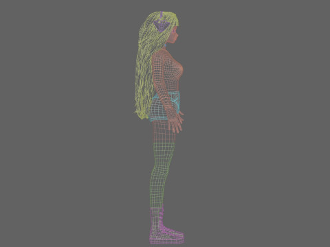 Sweet Basic girl V44369 3D Model