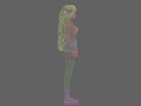 Sweet Basic girl V44369 3D Model