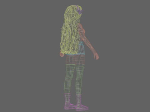 Sweet Basic girl V44369 3D Model