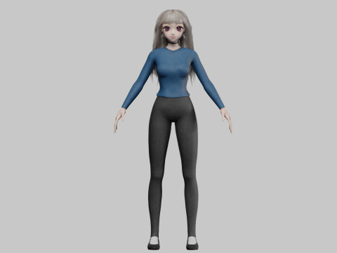 Sweet cute girl V36360 3D Model