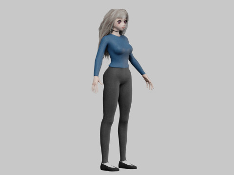 Sweet cute girl V36360 3D Model