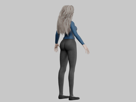 Sweet cute girl V36360 3D Model