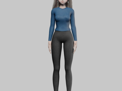 Sweet cute girl V36360 3D Model