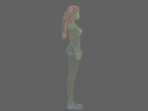Teen anime girl V31062 3D Model