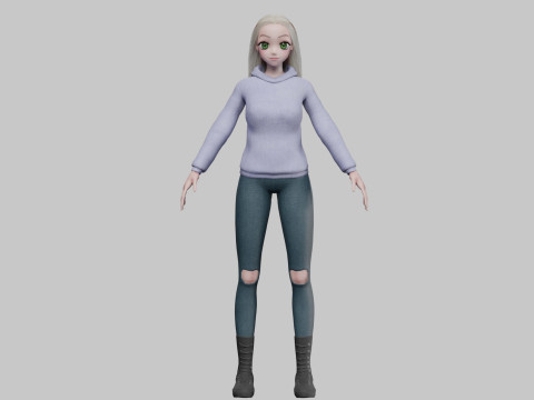 Teen cute girl V32932 3D Модель