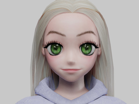 Teen cute girl V32932 3D Модель