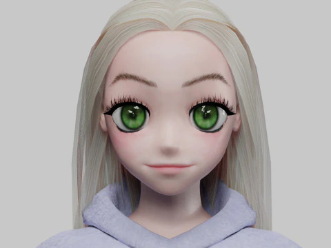 Teen cute girl V32932 3D Model
