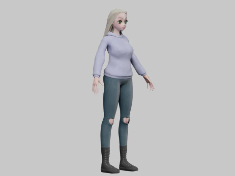Teen cute girl V32932 3D Model