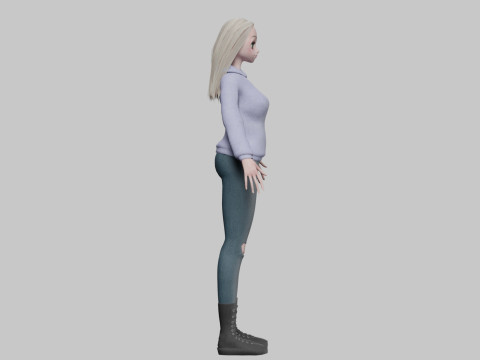 Teen cute girl V32932 3D Модель