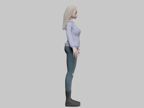 Teen cute girl V32932 3D Model